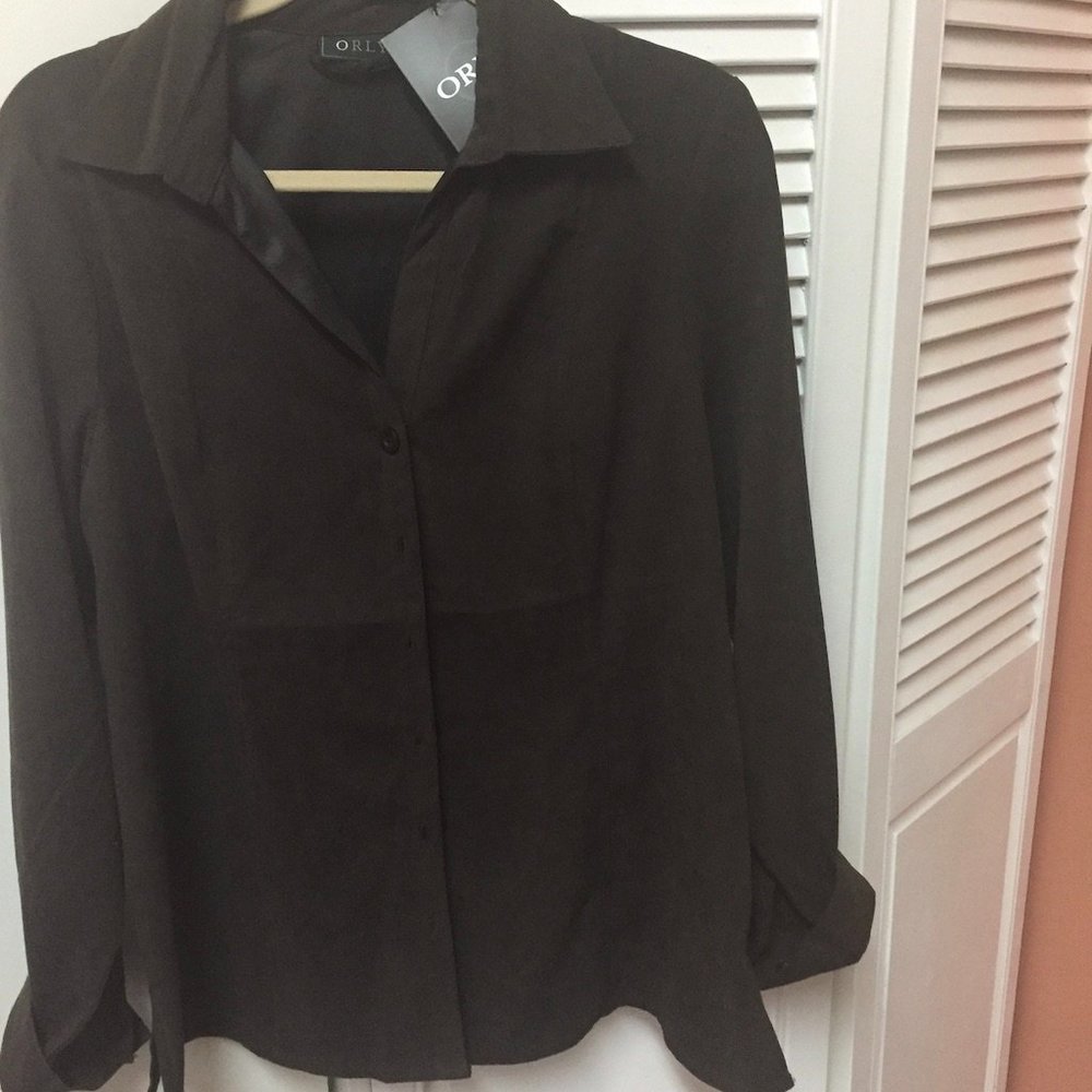 BRAND NEW Suede finish shirt